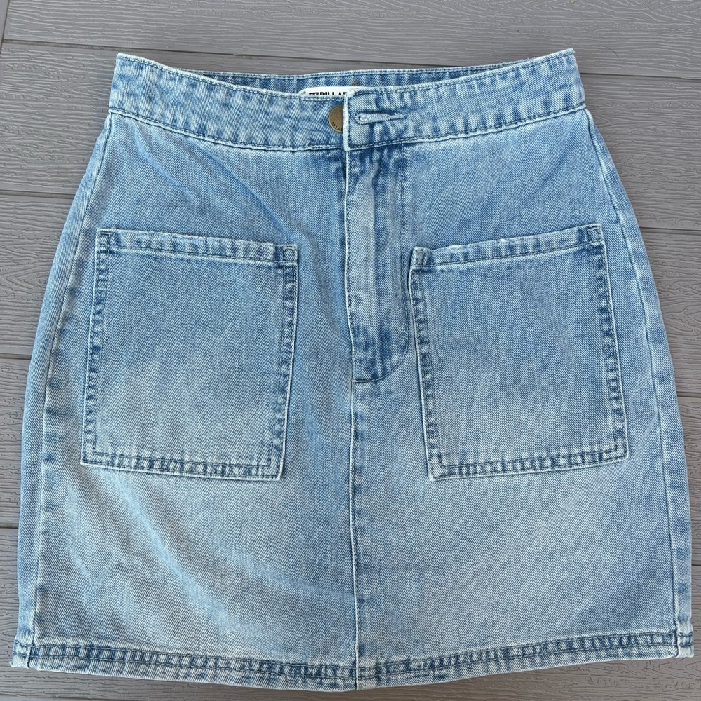 Billabong Blue Casual Denim Skirt